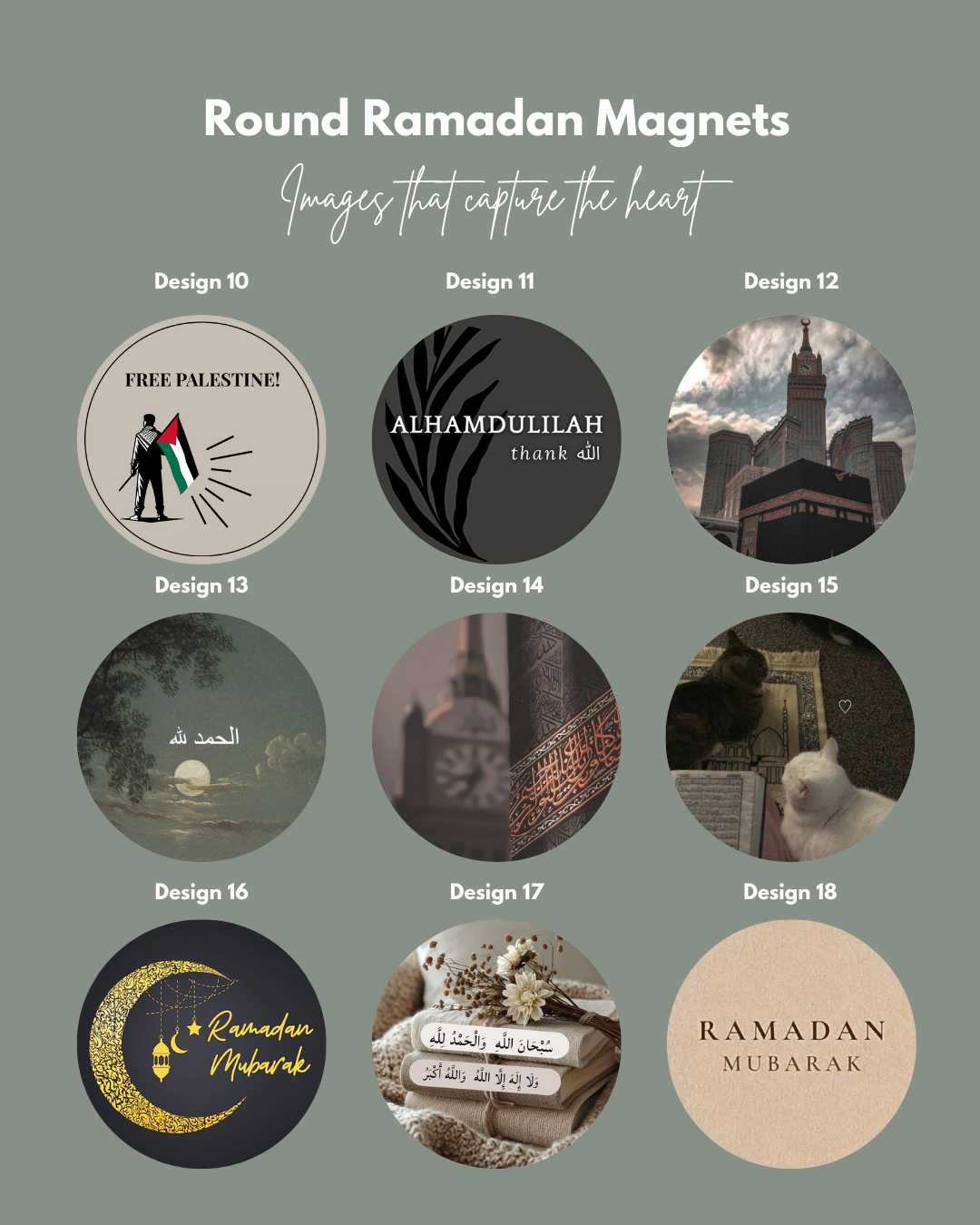 Round Ramadan Magnet Sets