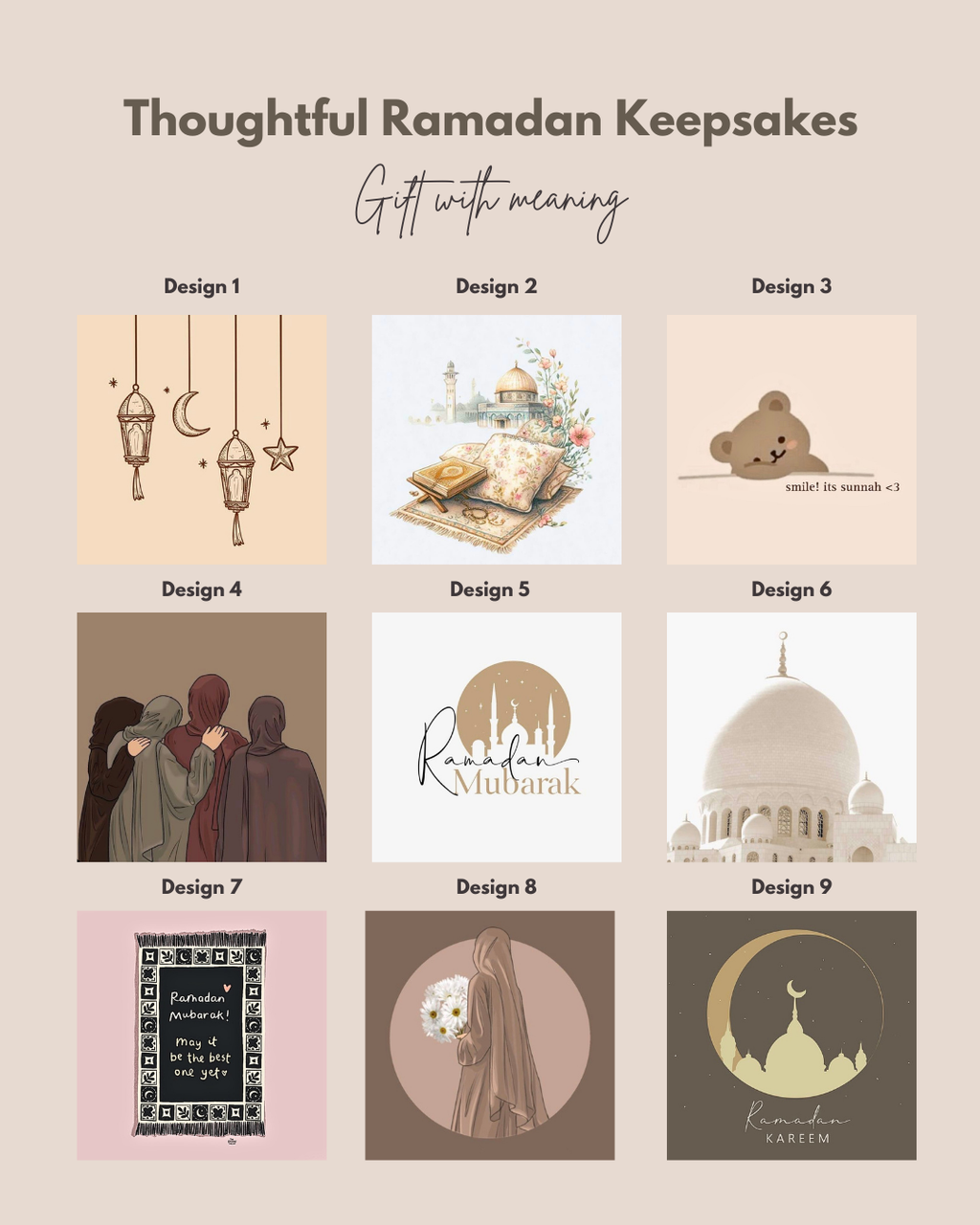 Square Ramadan Magnet Sets