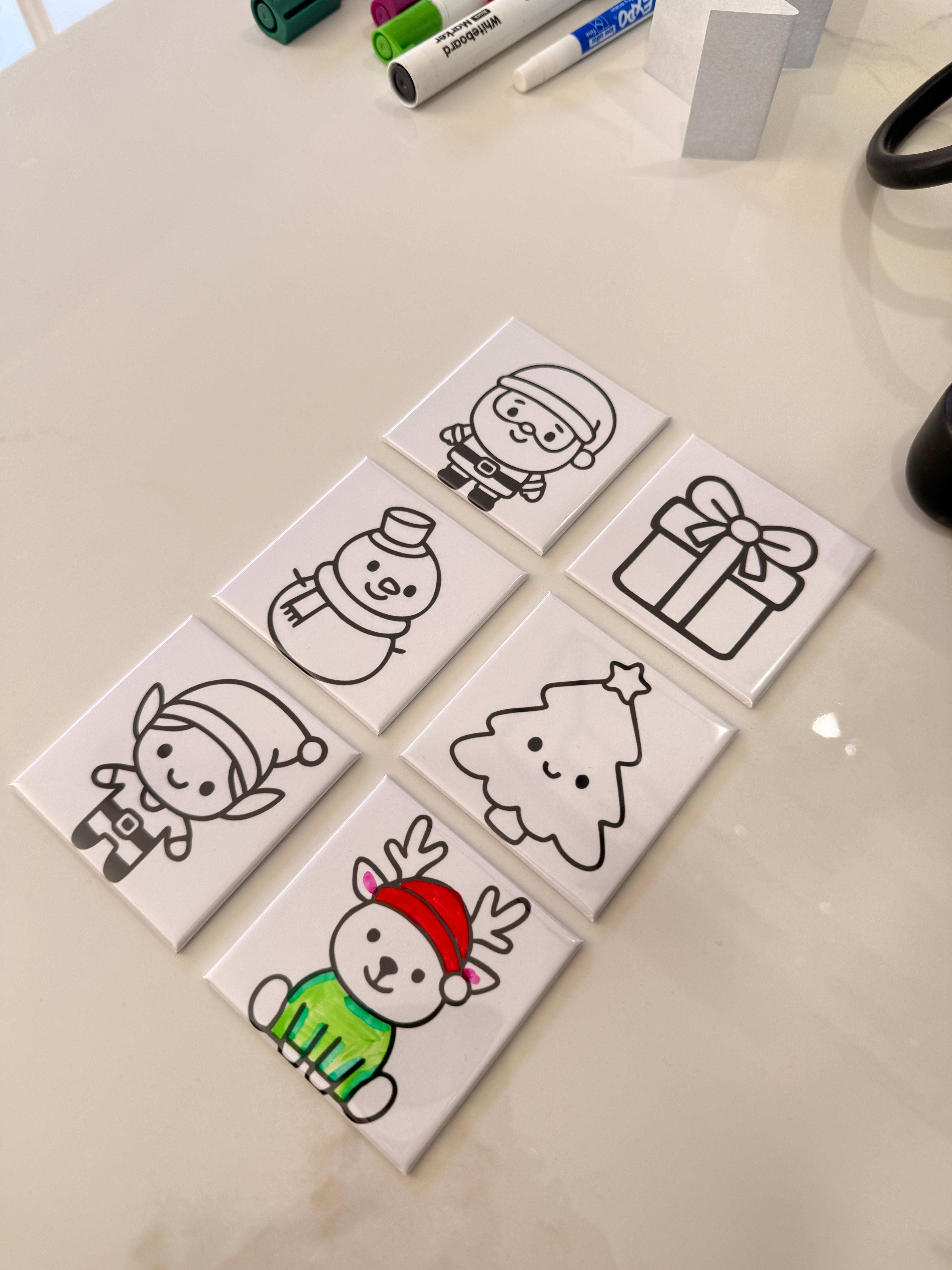 Dry Erase Colouring Magnets