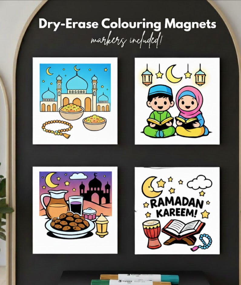 Ramadan Dry Erase Colouring Magnets & Markers